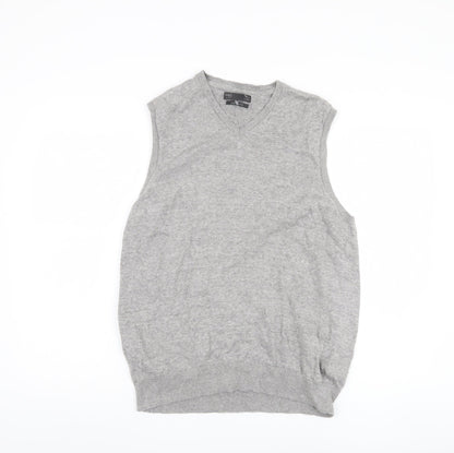 Marks and Spencer Men's Grey Vest Sleeveless Knit M