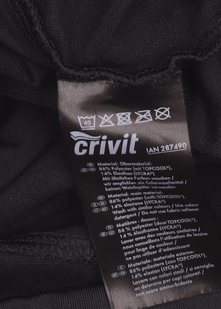 Crivit Women's Black Floral Leggings Size XL