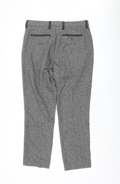 Ted Baker Men's Grey Herringbone Trousers 32S