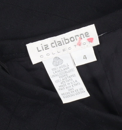 Liz Claiborne Women's Black Wool Pencil Skirt Size 4