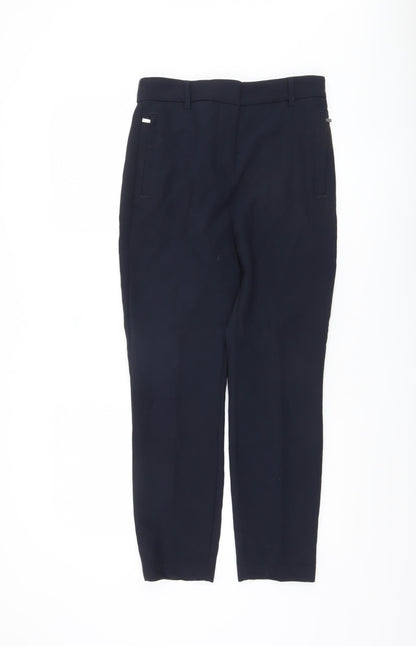 Womens UK Size 10R NEXT Regular Fit Straight Black Trousers