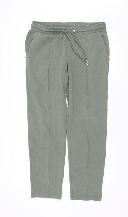 Womens UK Size M Marks and Spencer Regular Fit Casual Green Trousers