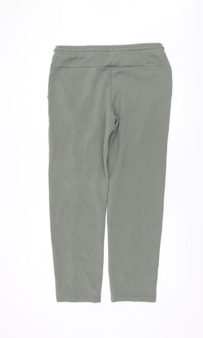 Womens UK Size M Marks and Spencer Regular Fit Casual Green Trousers