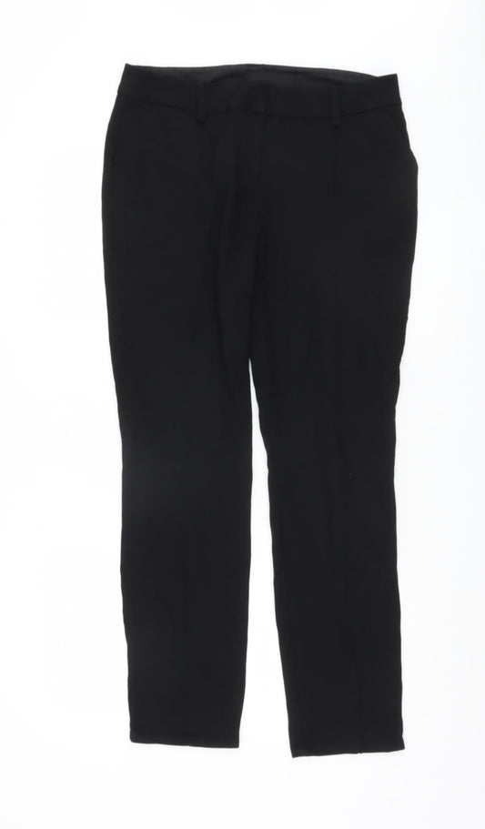 Womens UK Size 12 Wallis Regular Fit Business Casual Workwear Black Trousers