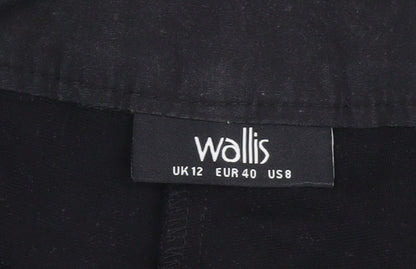 Womens UK Size 12 Wallis Regular Fit Business Casual Workwear Black Trousers