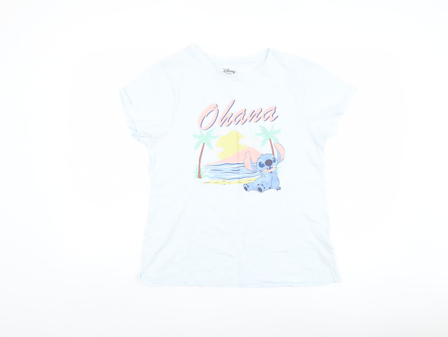 Womens UK Size S Disney White Basic T-Shirt