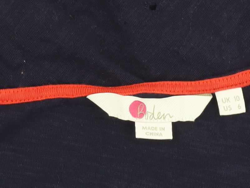 Boden Women's Blue Cotton T-Shirt Size 10