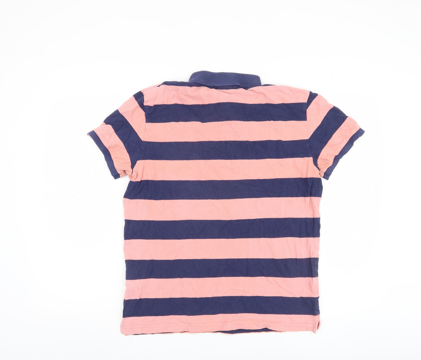 Gant Men's Multicoloured Striped Polo Shirt M Cotton