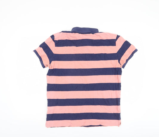 Gant Men's Multicoloured Striped Polo Shirt M Cotton