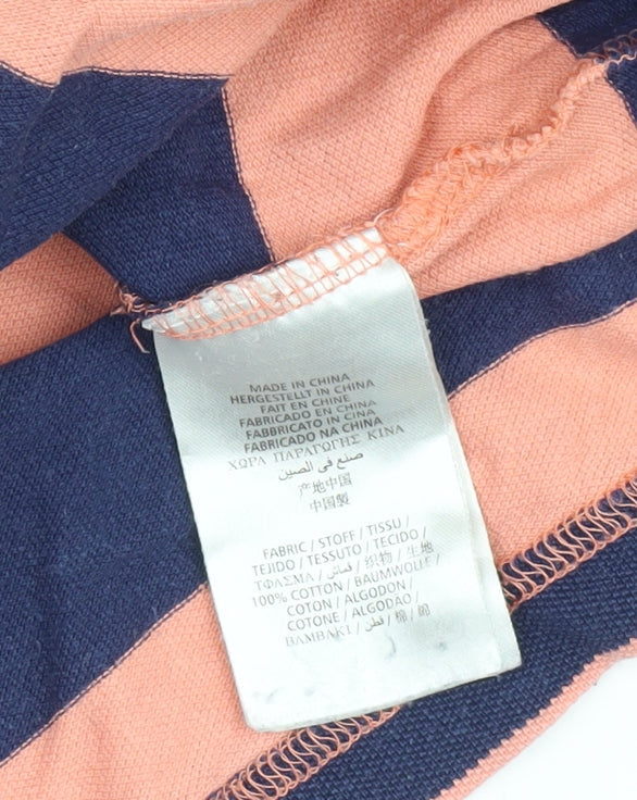 Gant Men's Multicoloured Striped Polo Shirt M Cotton