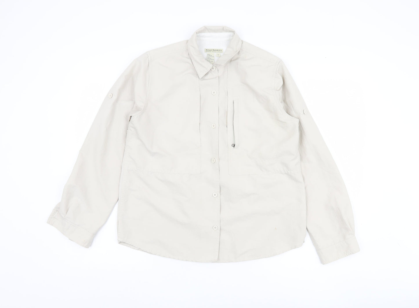 Royal Robbins Men's Beige Button-Up Shirt S
