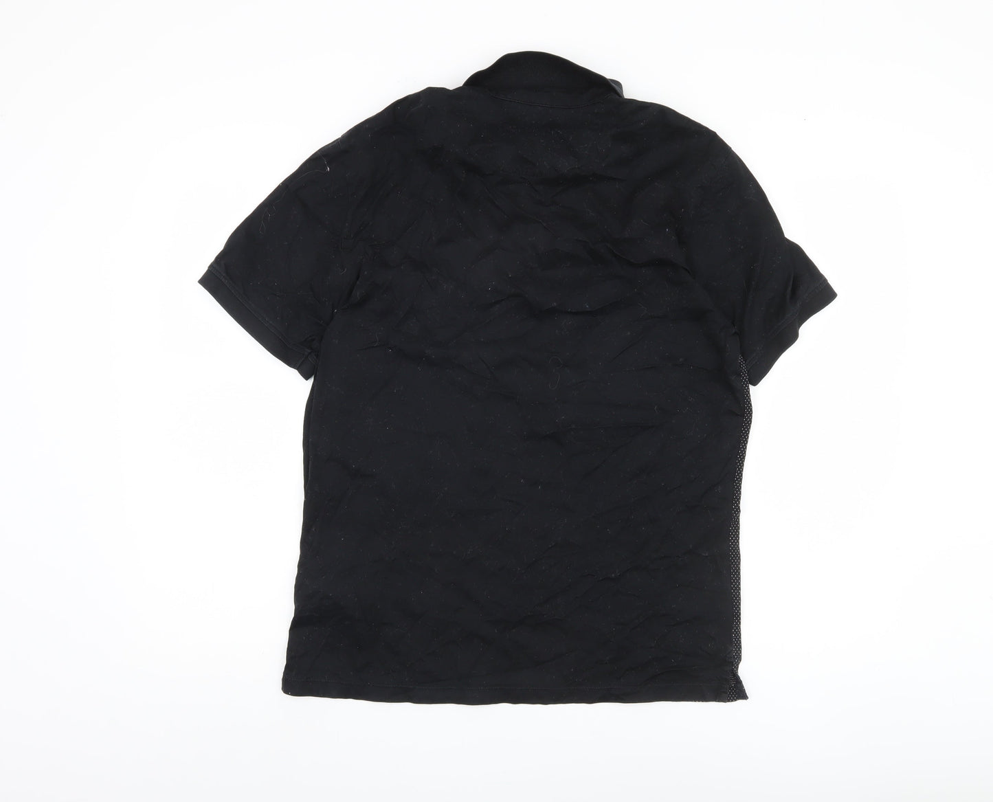 Marks and Spencer Men's Black Polo Shirt, M