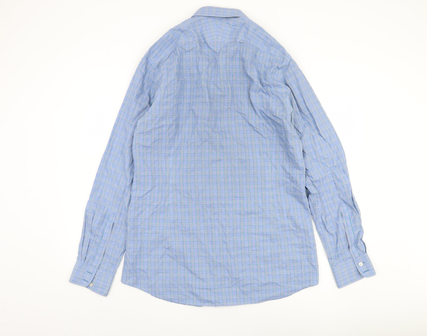 Charles Tyrwhitt Men's Blue Check Extra-Slim Fit Shirt
