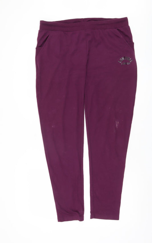 Lonsdale Women's Purple Jogger Trousers, Size 14