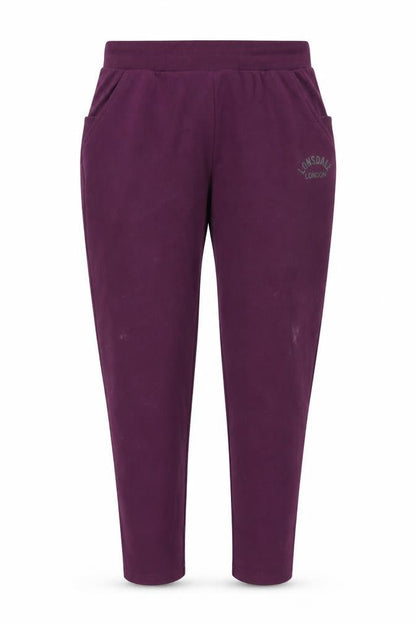 Womens UK Size 14 Lonsdale Relaxed Fit Jogger Purple Trousers