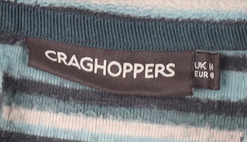 Craghoppers Women's Blue Striped Fleece Pullover, Size 16