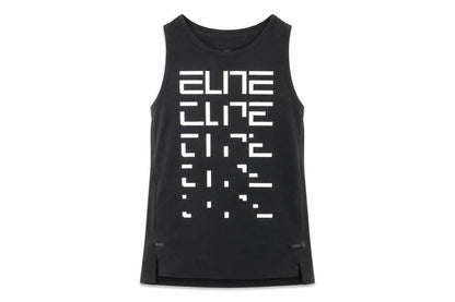 Front view of Nike Kids Black Dri-Fit Graphic Tank 10-12 Years
