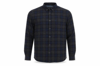 Farrell Men's Blue Plaid Long Sleeve Shirt Size L