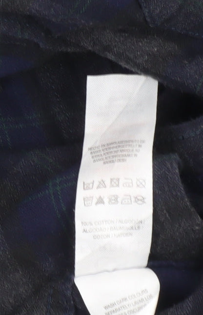 Farrell Men's Blue Plaid Long Sleeve Shirt Size L