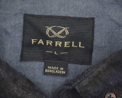 Farrell Men's Blue Plaid Long Sleeve Shirt Size L