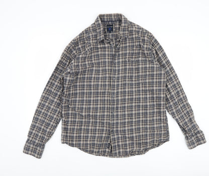 James Pringle Men's Grey Check L Shirt, Long Sleeve, Cotton