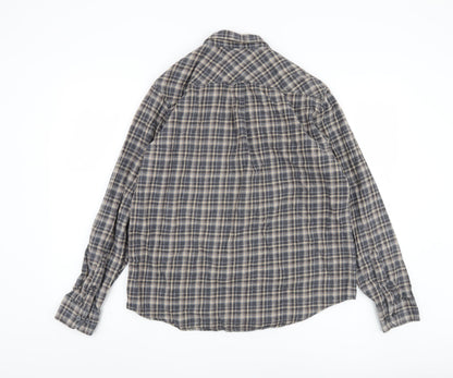 James Pringle Men's Grey Check L Shirt, Long Sleeve, Cotton