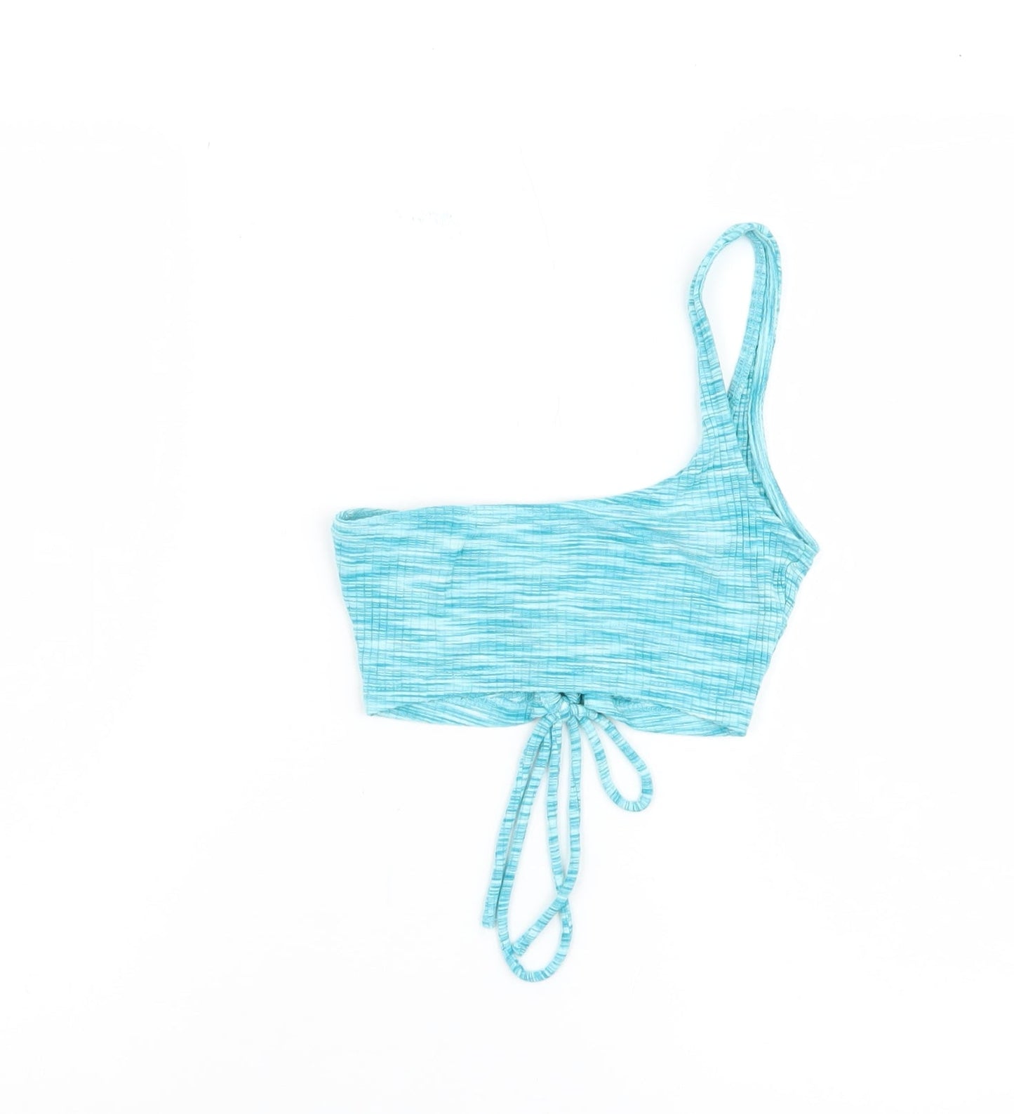 Bershka Women's Blue Cropped Tank Top XS