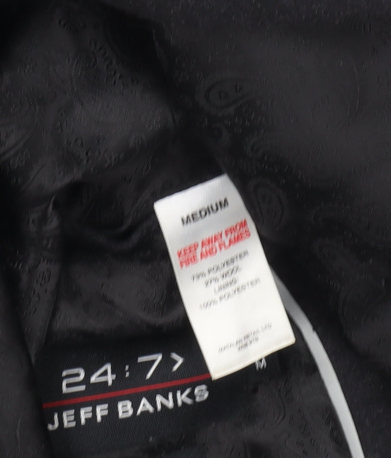 Mens UK Size M Jeff Banks Regular Black Suit Jacket