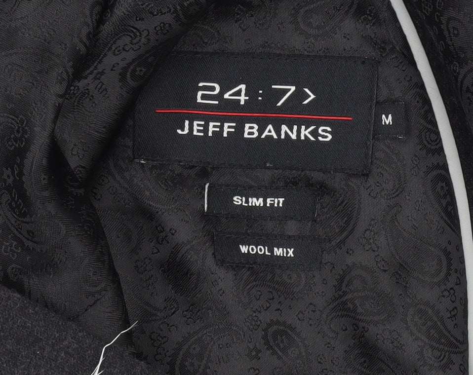 Mens UK Size M Jeff Banks Regular Black Suit Jacket