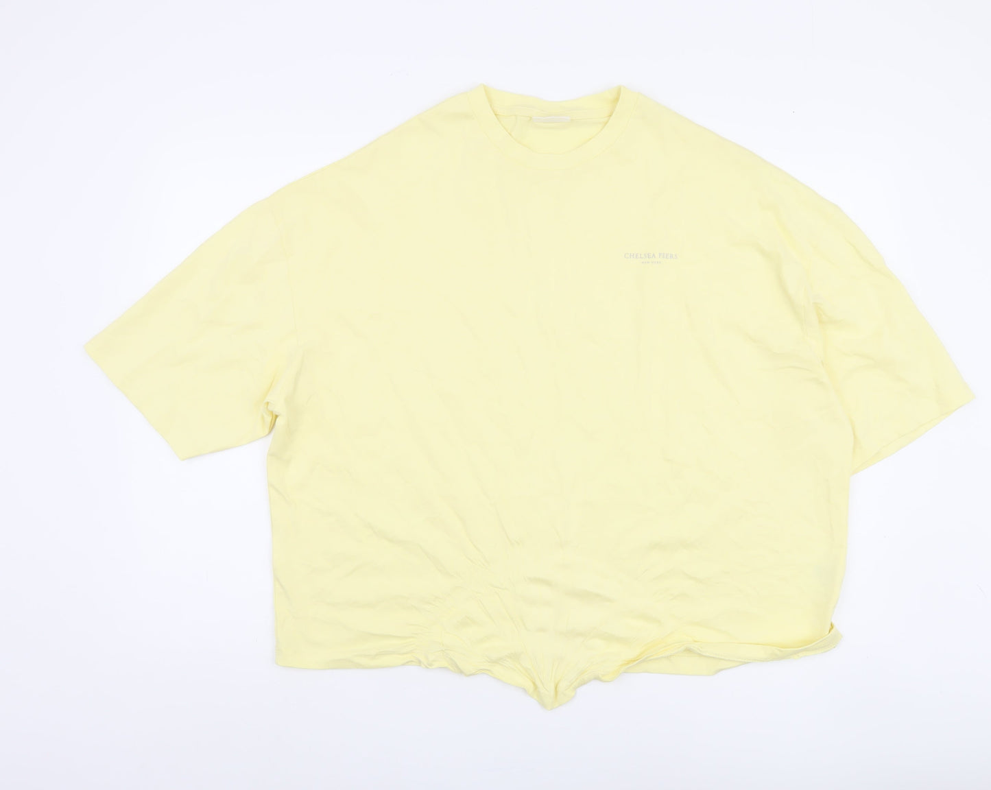 Womens UK Size XL Chelsea Peers Yellow Basic T-Shirt