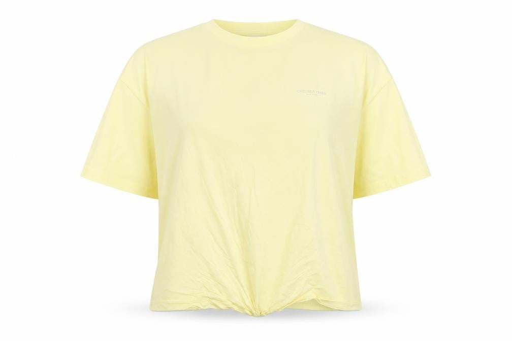 Womens UK Size XL Chelsea Peers Yellow Basic T-Shirt