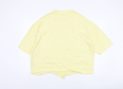 Womens UK Size XL Chelsea Peers Yellow Basic T-Shirt