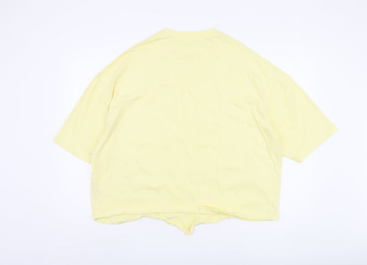 Womens UK Size XL Chelsea Peers Yellow Basic T-Shirt