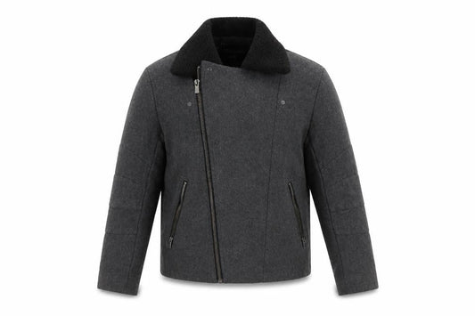 Mens UK Size M H&M Grey Biker Coat