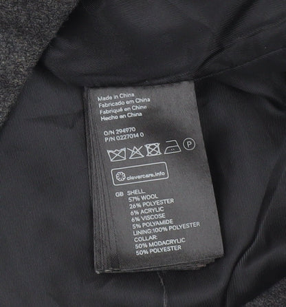 Mens UK Size M H&M Grey Biker Coat