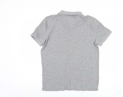 Lost Stock Men's Grey Polo Shirt Size Small