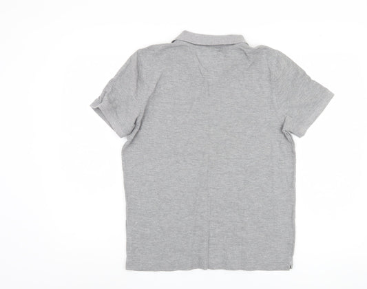 Lost Stock Men's Grey Polo Shirt Size Small