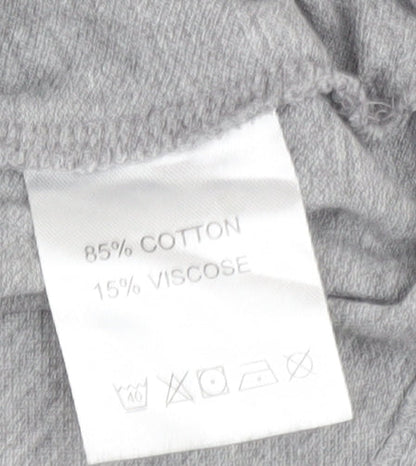 Lost Stock Men's Grey Polo Shirt Size Small