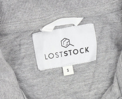 Lost Stock Men's Grey Polo Shirt Size Small