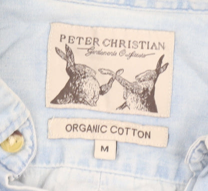 Peter Christian Men's Blue Medium Button-Up Shirt