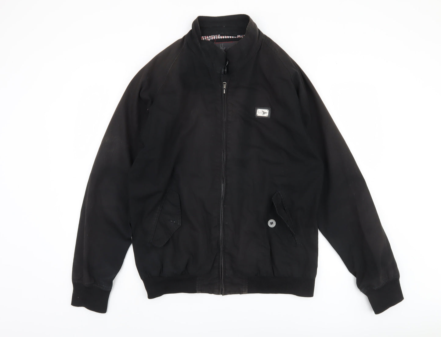 Mens UK Size XL Le Breve Black Bomber Jacket