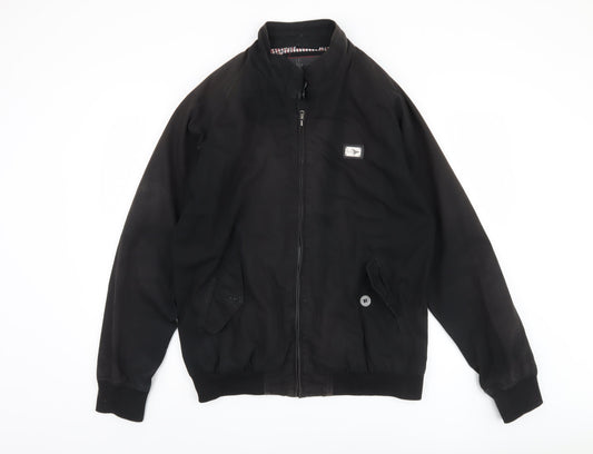 Mens UK Size XL Le Breve Black Bomber Jacket