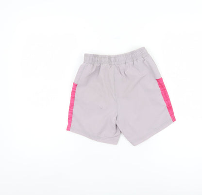 Align Girls Grey & Pink Shorts, Size 10-11, Elastic Waist