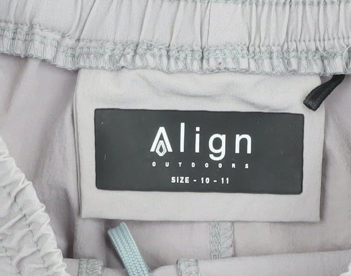 Align Girls Grey & Pink Shorts, Size 10-11, Elastic Waist