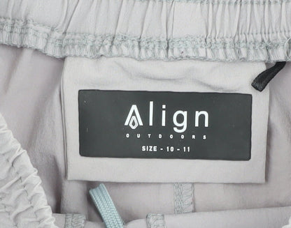 Align Girls Grey & Pink Shorts, Size 10-11, Elastic Waist