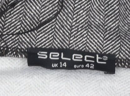 Select Women's Grey Blazer, Size 14, Herringbone