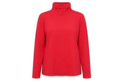 Womens UK Size L Land's End Red Basic Blouse