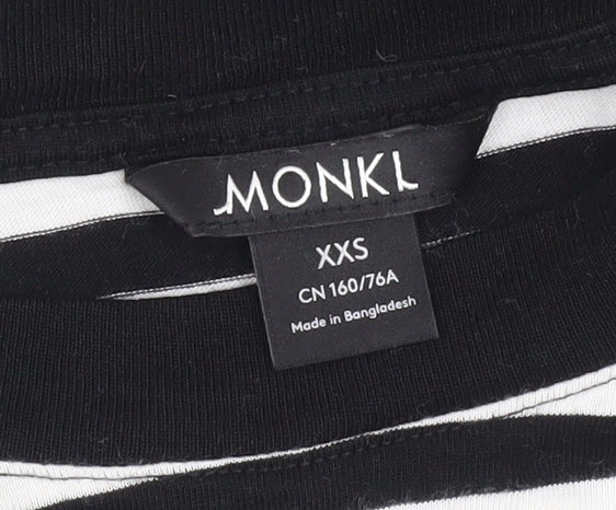 Womens UK Size 2XS Monki Black  T-Shirt