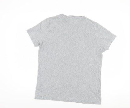 Tommy Hilfiger Men's Grey XL V-Neck T-Shirt