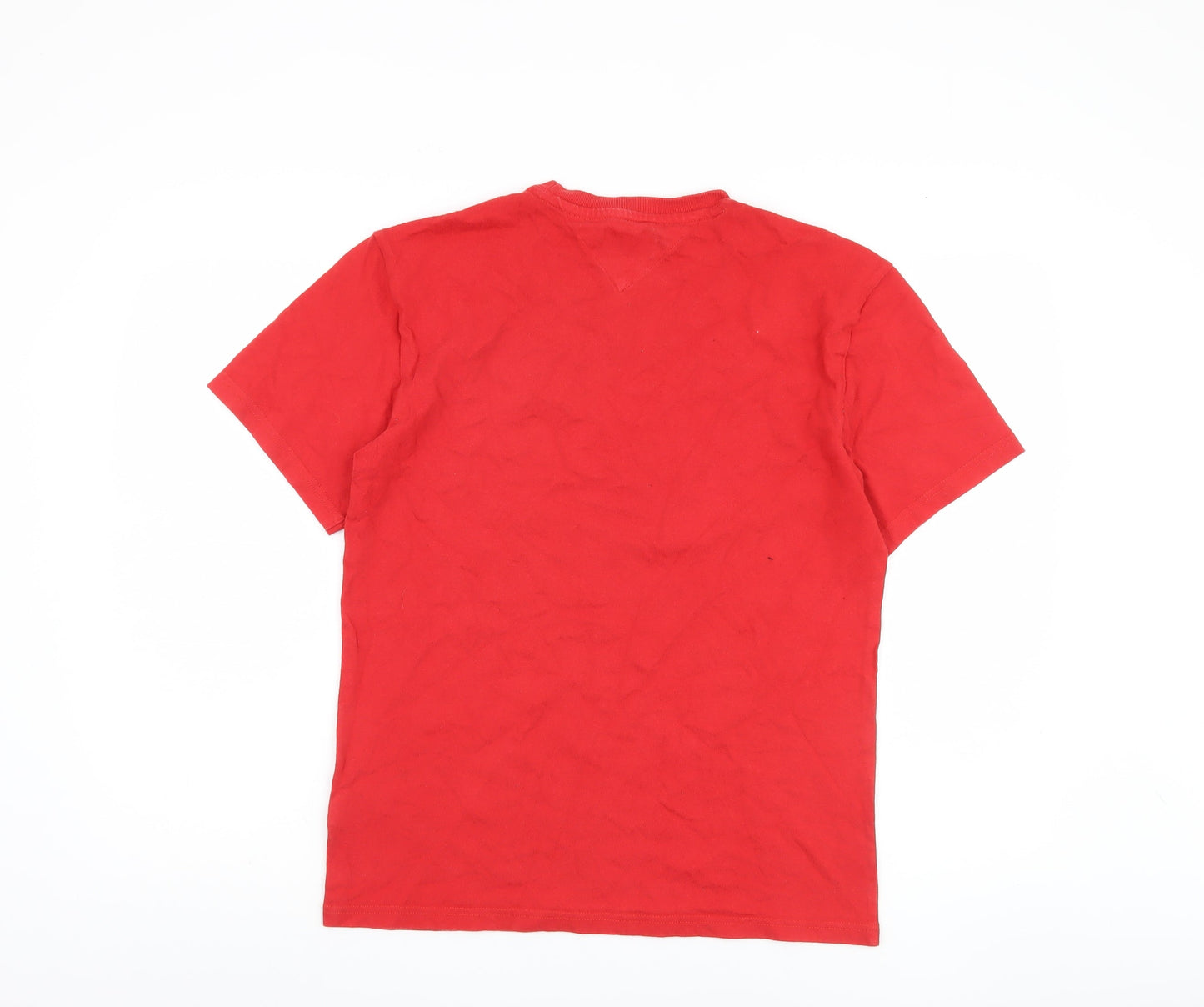 Tommy Jeans Men's Red M Crew Neck Logo T-Shirt